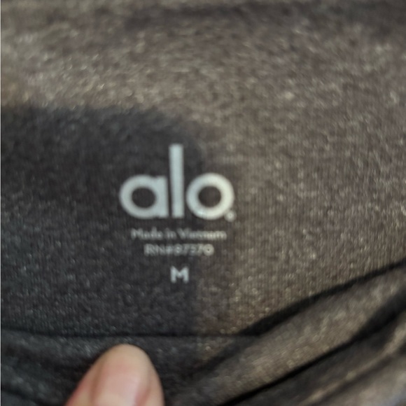 ALO Sheila Mid-Rise Colorblock Leggings Stretch Elastic Waist Gray-Orange Size M - Picture 6 of 7